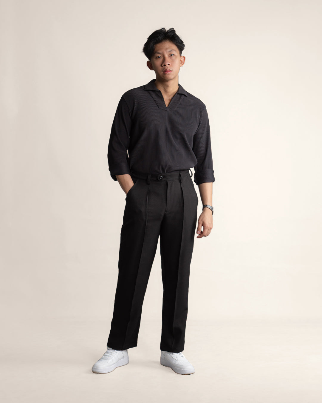 Trouser Stripe Pants - Black