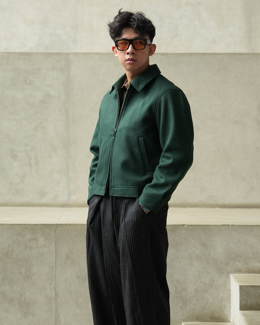 Wool Fiber Jacket SGNR - Emerald