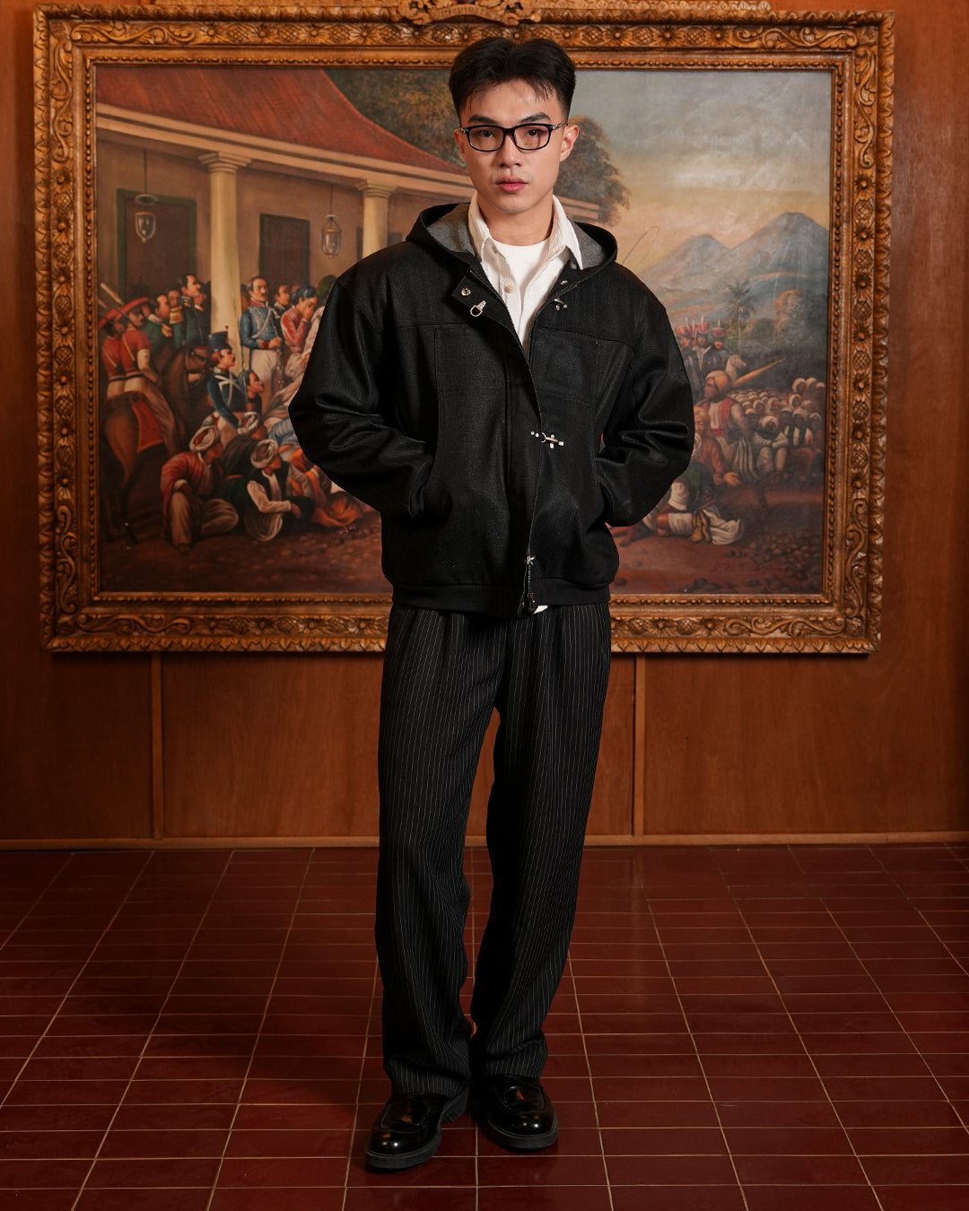 Parlor Denim Hoodie Clasp Jacket