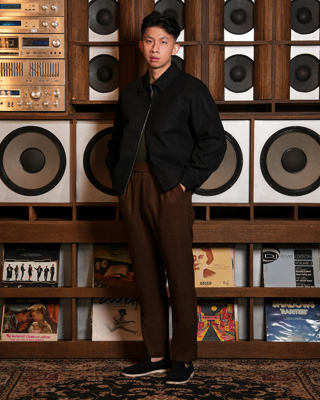 Wool Trouser Pants Sim Fit - Coffee