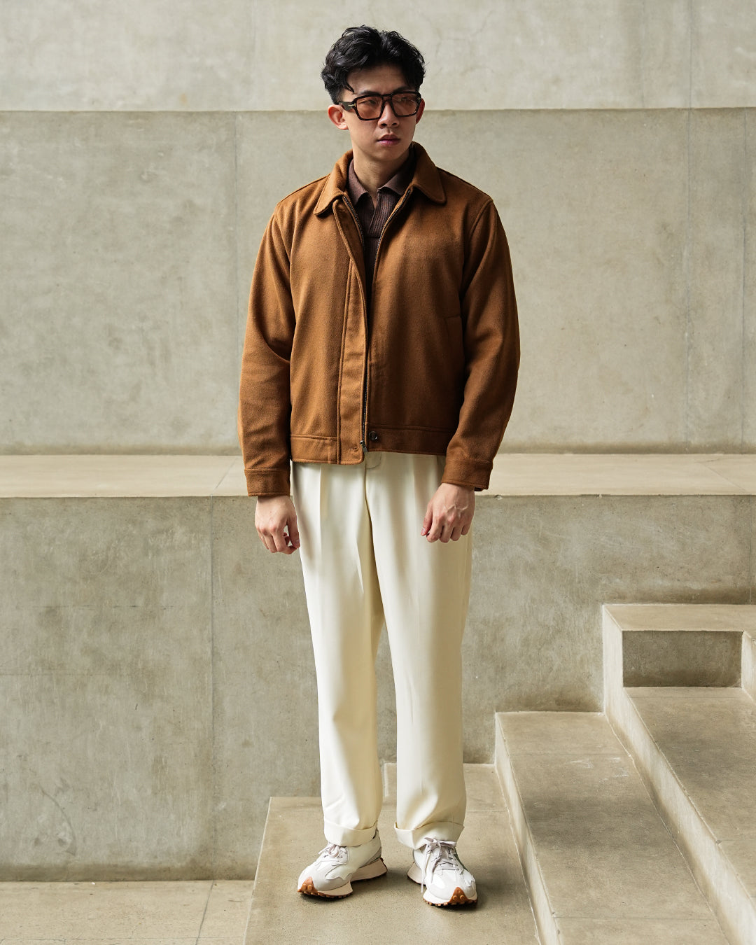 Corduroy Minimal Jacket - Camel