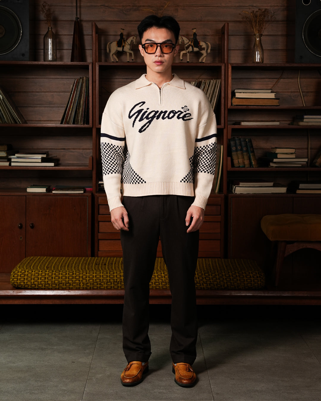 Race Knitwear Half Zip SIGNORE - Offwhite