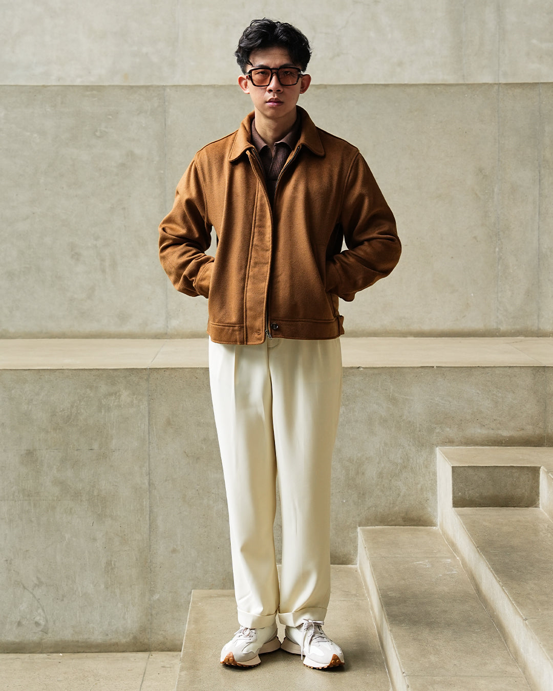 Corduroy Minimal Jacket - Camel