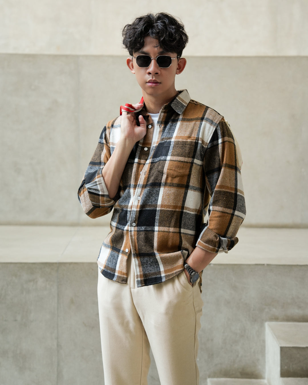 Classic Flannel Shirt - Rustic Noir