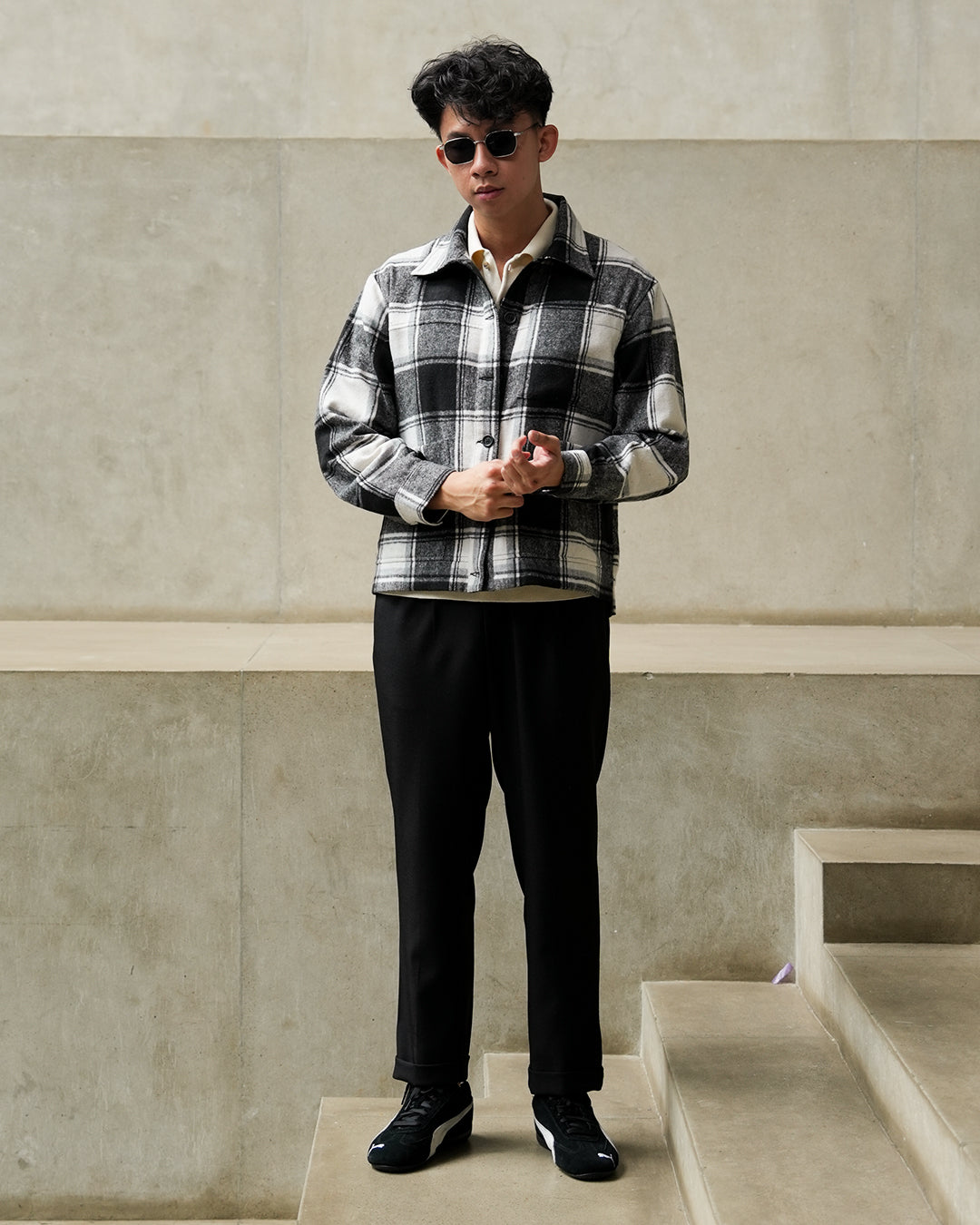 Overshirt Flannel Jacket Limited - Monochrome