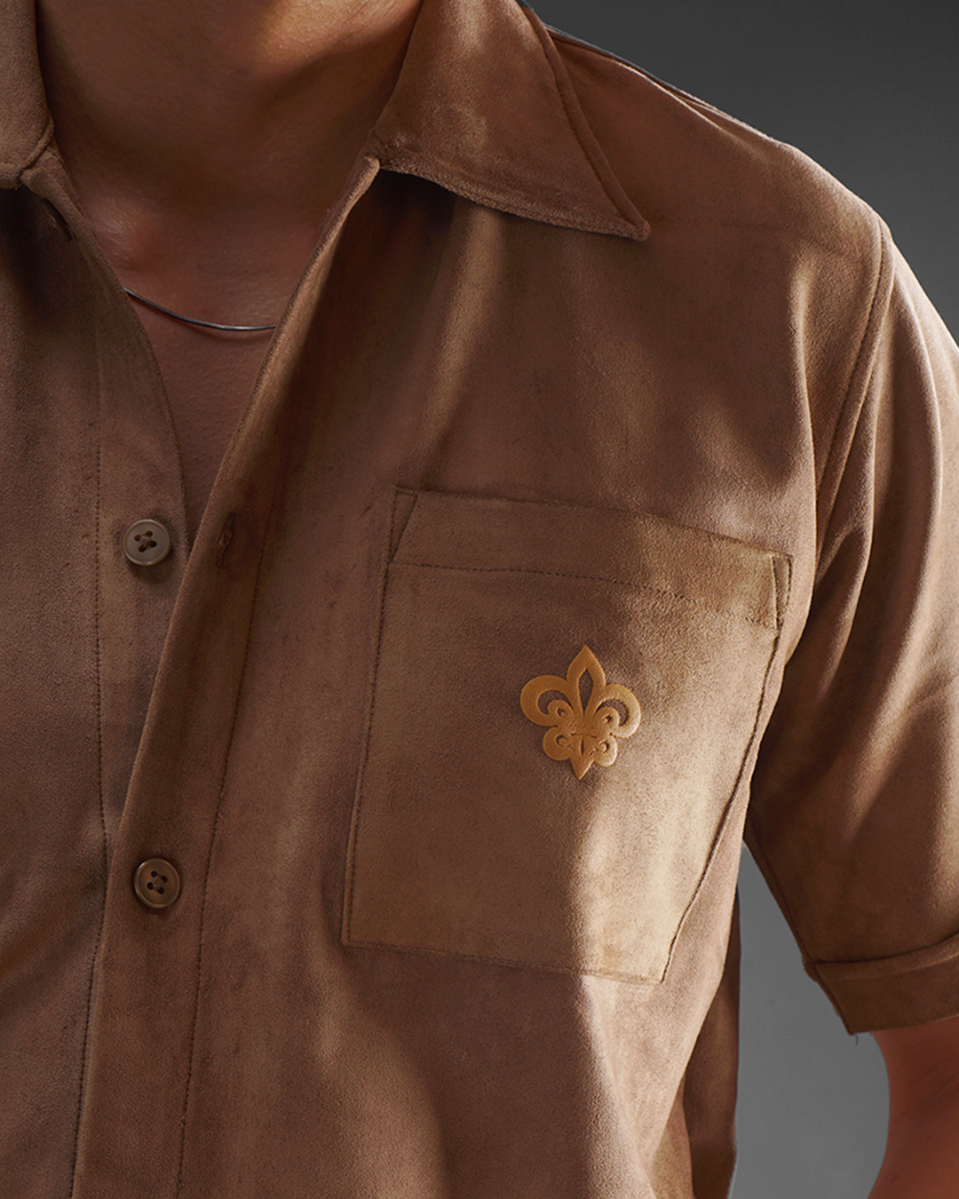 Suede Work Shirt - Brown
