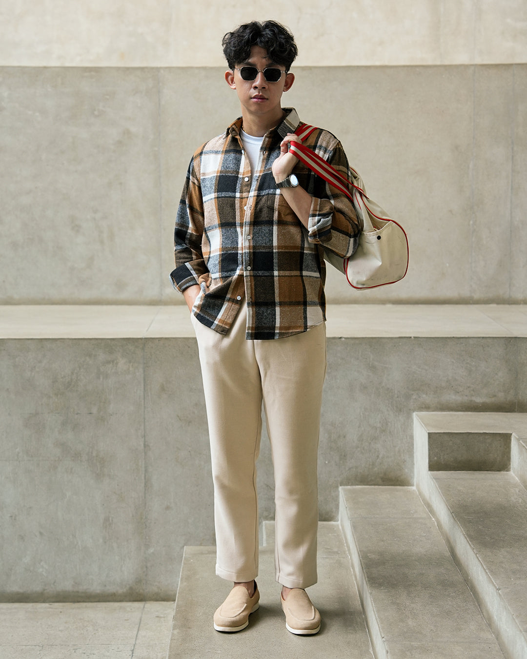 Classic Flannel Shirt - Rustic Noir