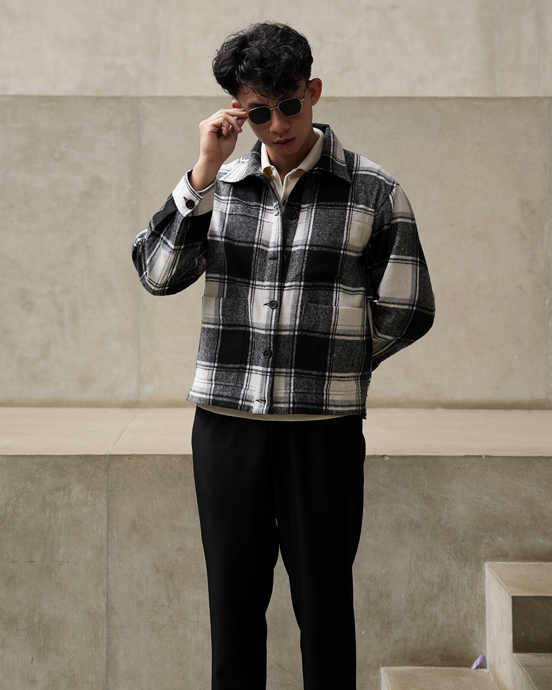 Overshirt Flannel Jacket Limited - Monochrome