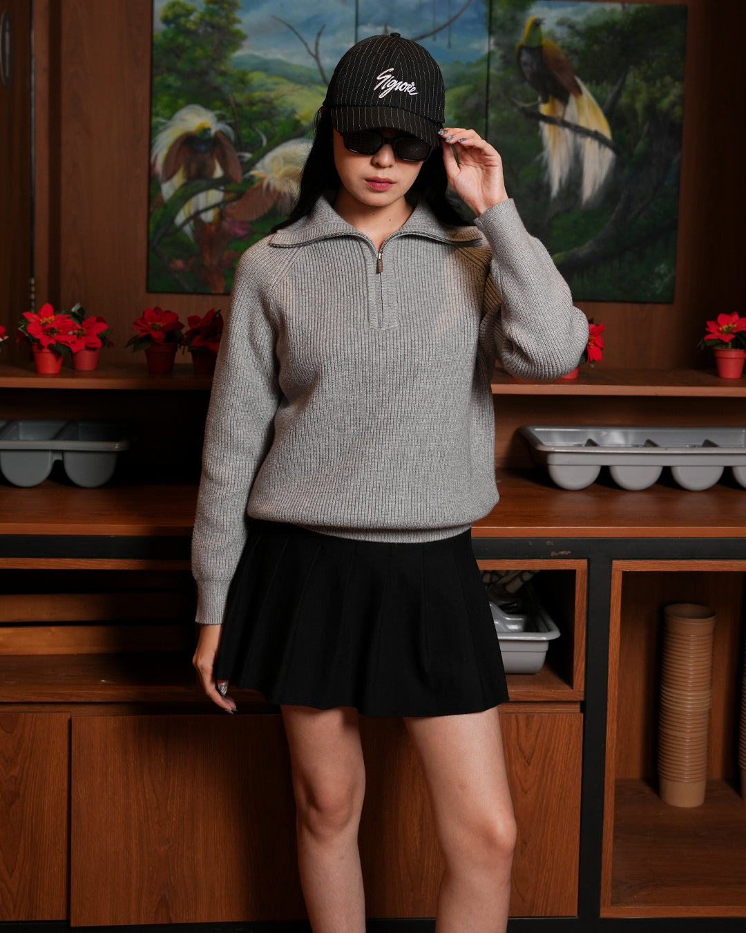 Classic Pull-Zipper SIGNORE - Gray