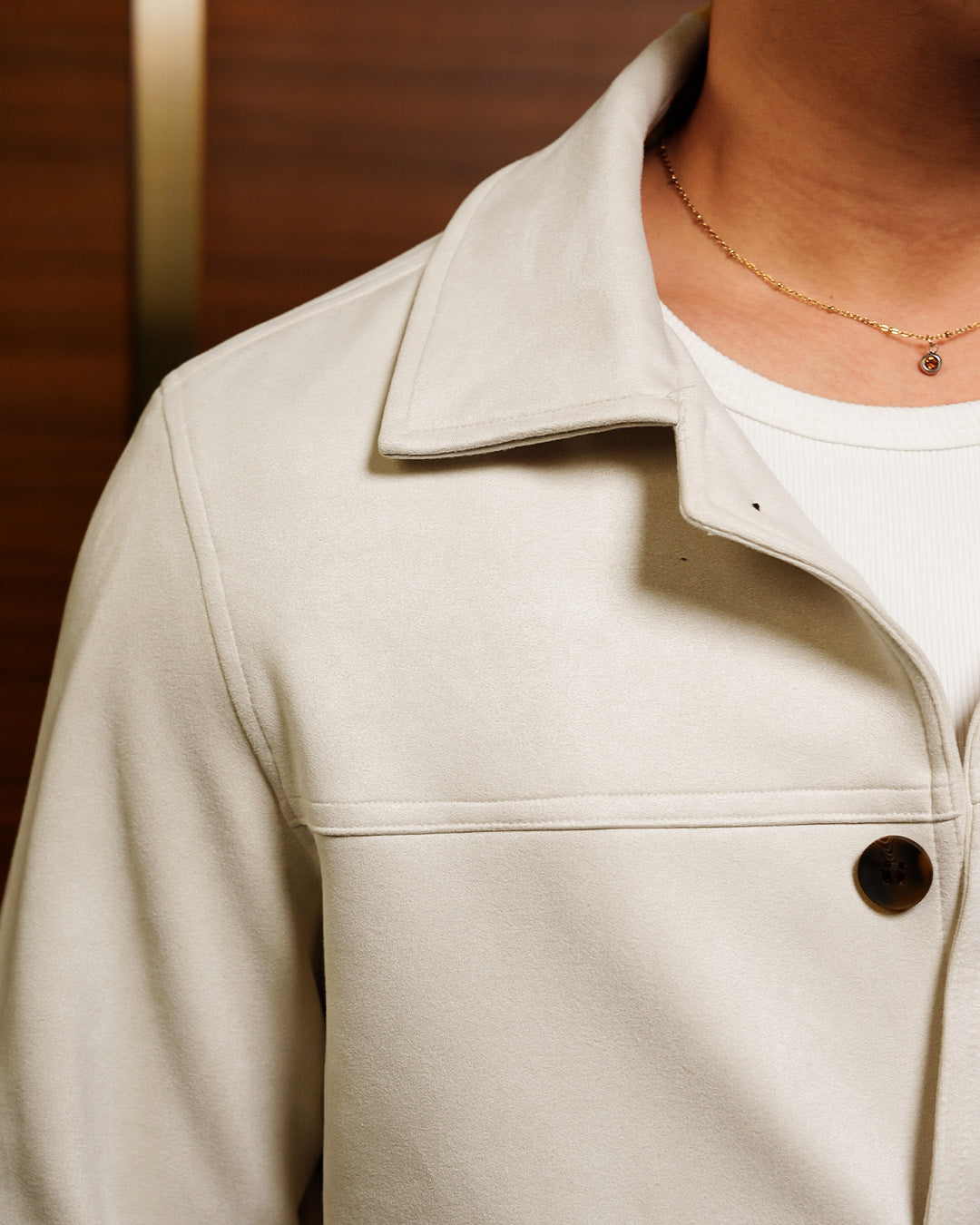Minimal Button Suede