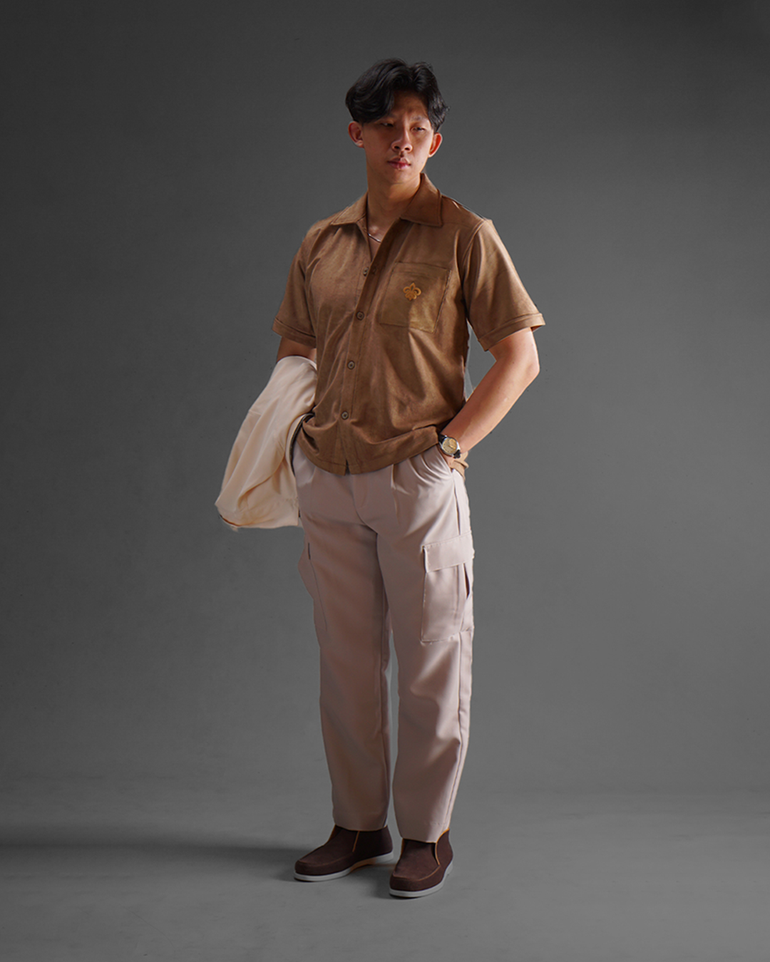 Suede Work Shirt - Brown