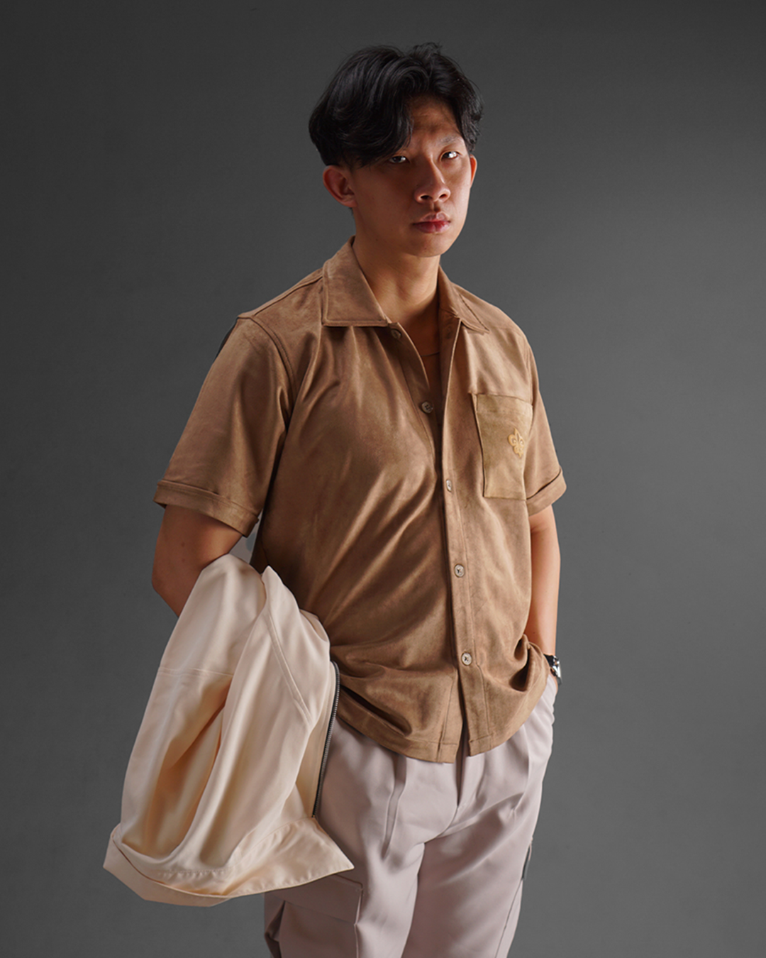 Suede Work Shirt - Brown