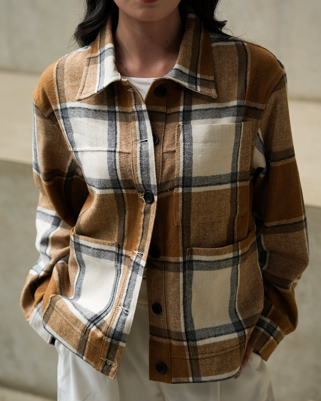 Overshirt Flannel Jacket Limited - Camel Cream