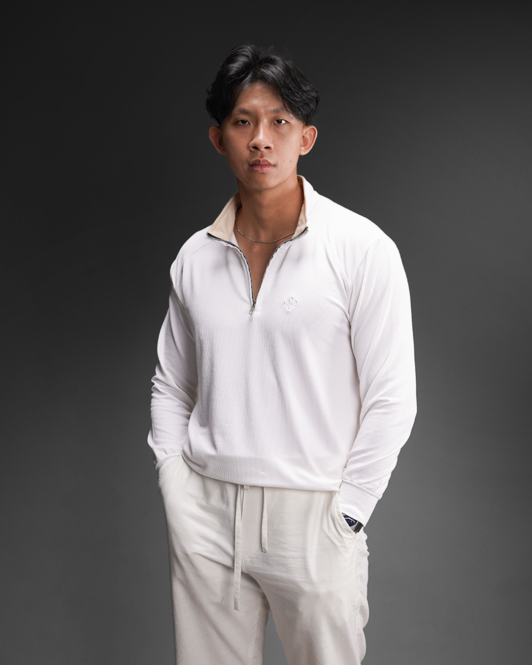 Polo Marvin IV Half Zip  - White