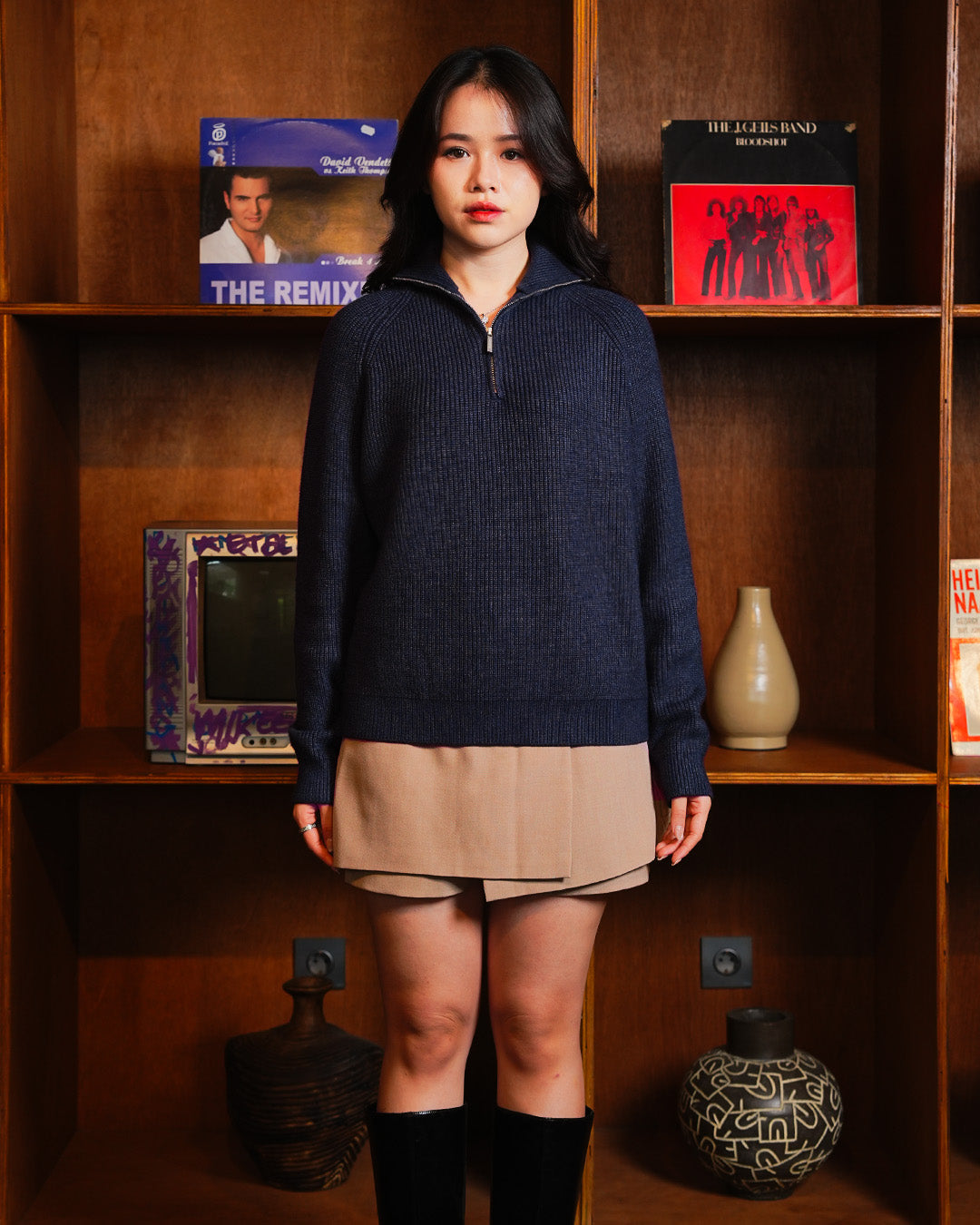 Minimal Knitwear Half Zip