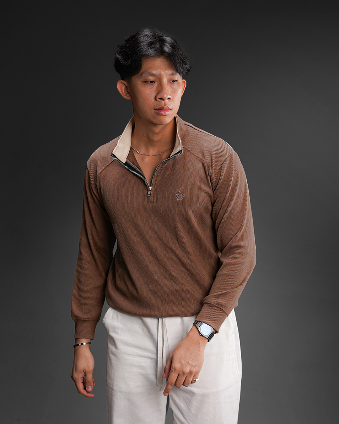 Polo Marvin IV Half Zip - Brown