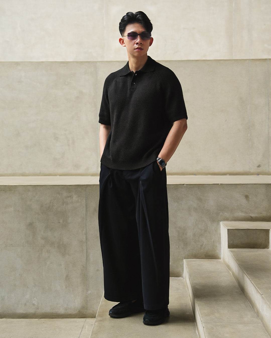 Maison Polo Short Sleeve - Charcoal