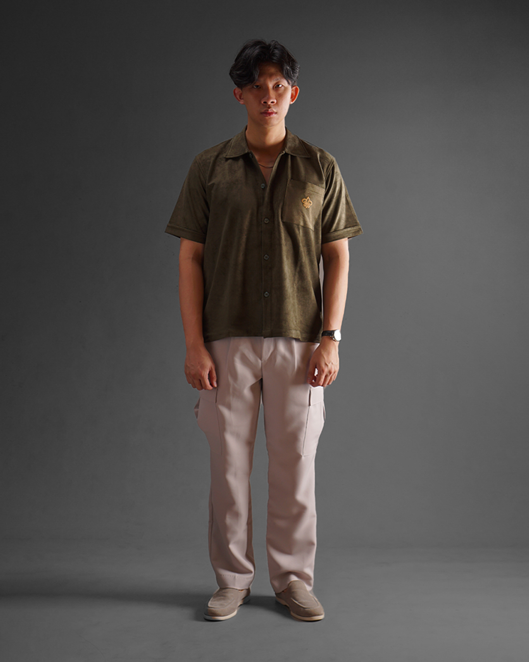 Suede Work Shirt - Dark Green