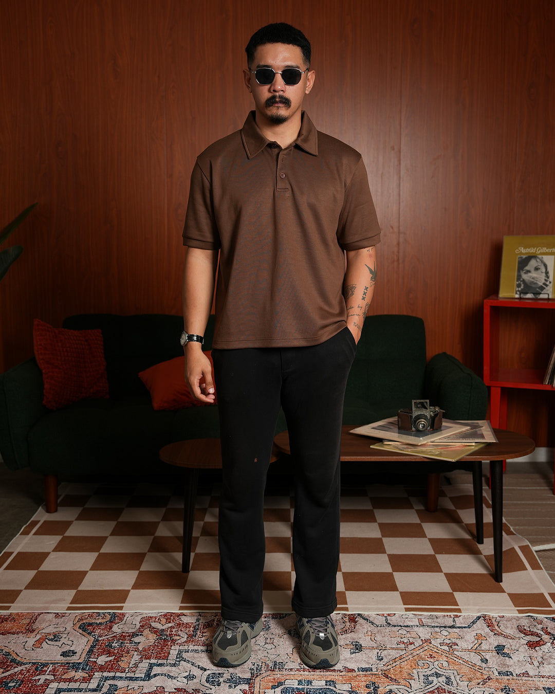 Polo Modern Fit Minimal Breeze Wear - Coffee