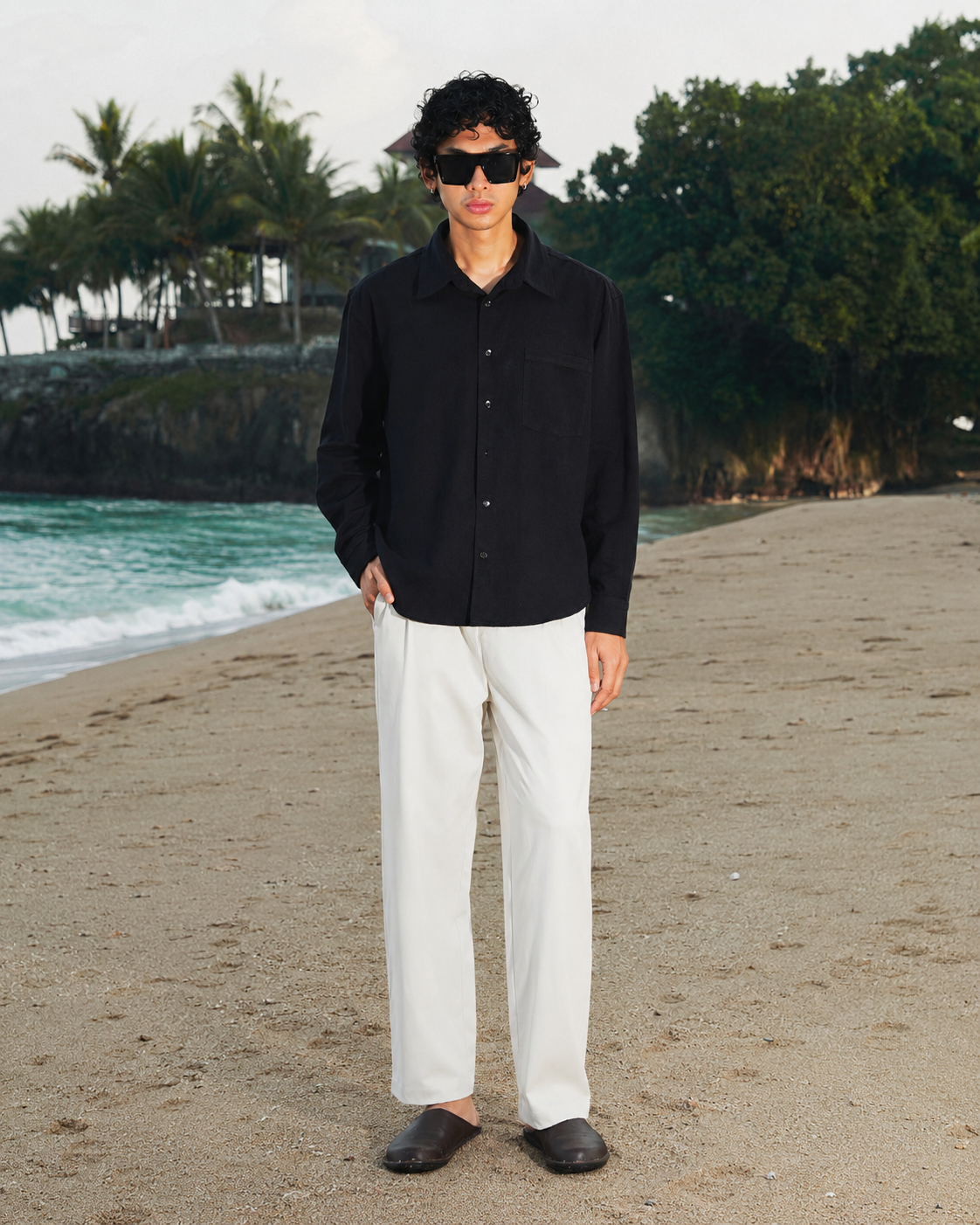 Linen Shirt - Black