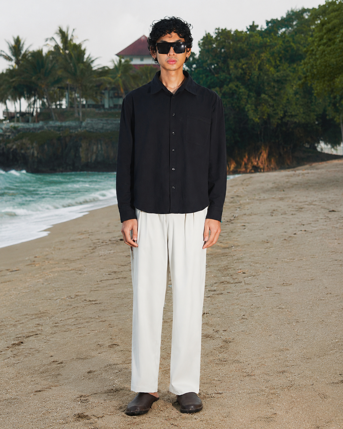 Linen Shirt - Black