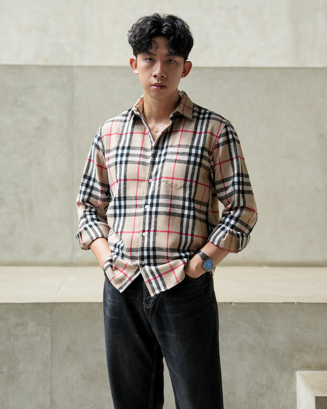 Classic Flannel Shirt - Oxford Tan