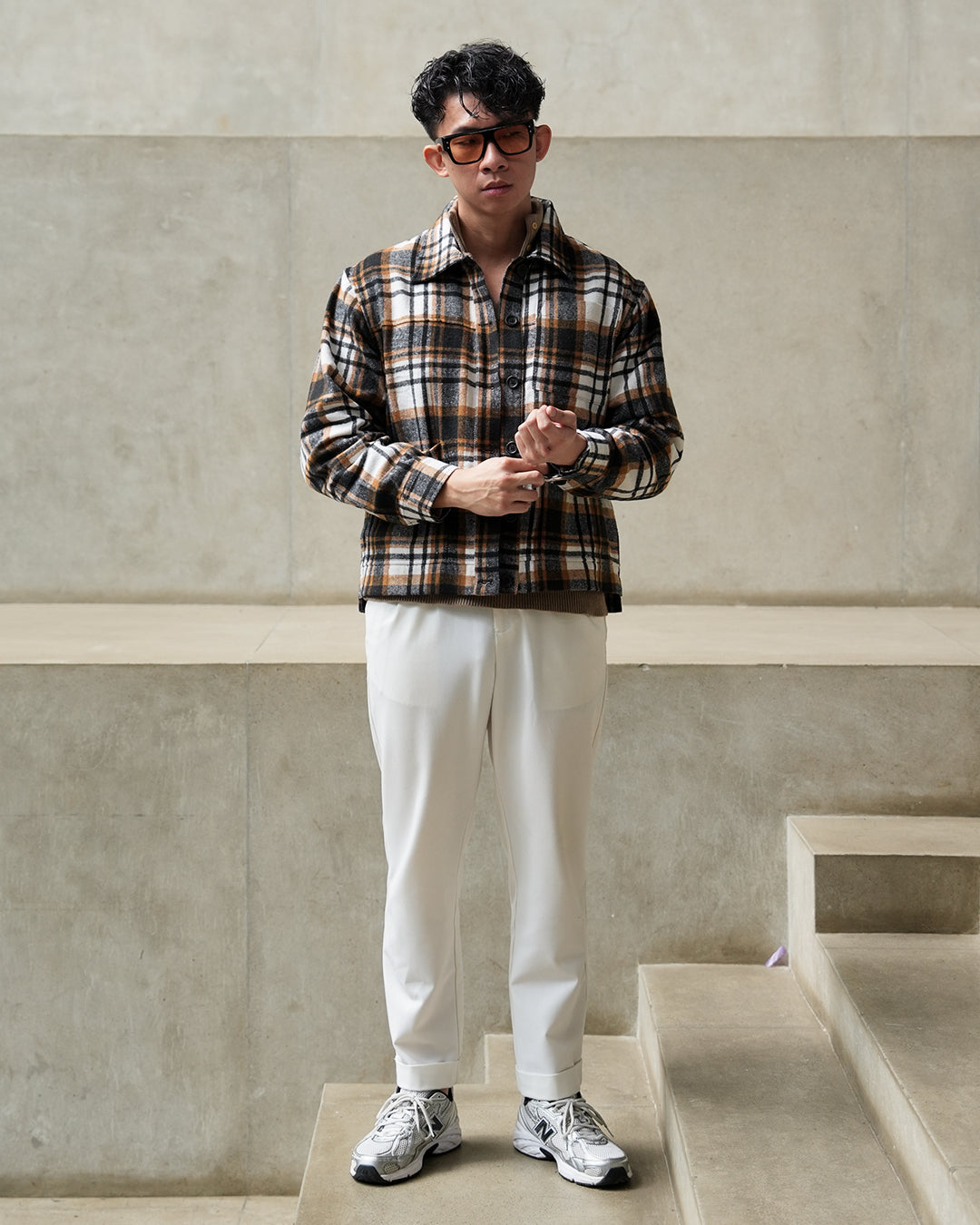 Overshirt Flannel Jacket Limited - Brown Charcoal