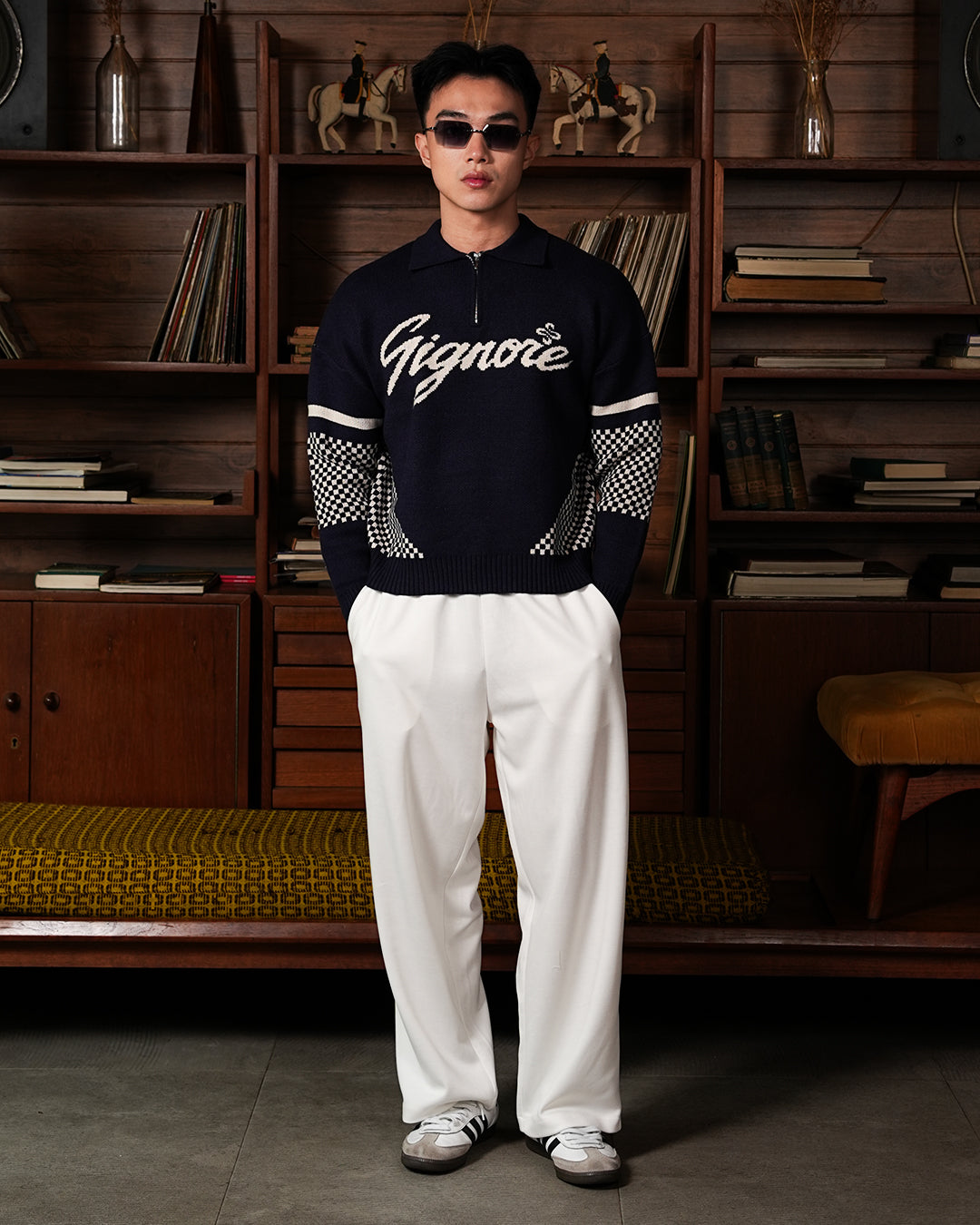 Race Knitwear Half Zip SIGNORE  - Navy