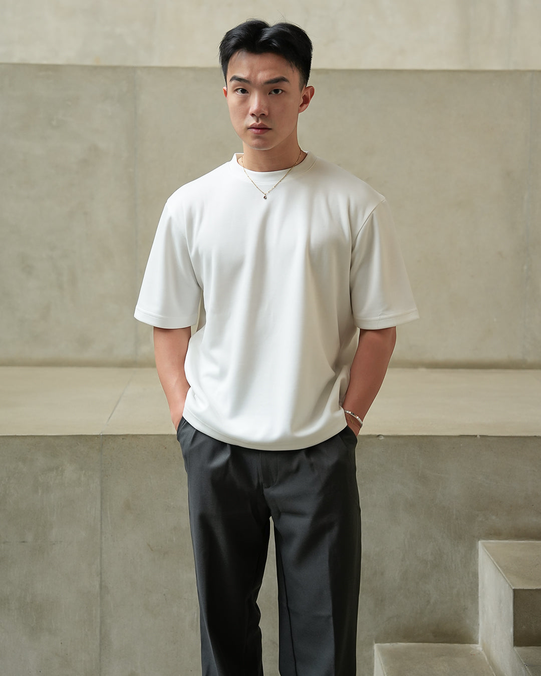 Oversize Tee Shirt Heavyweight BreezeWear - Offwhite