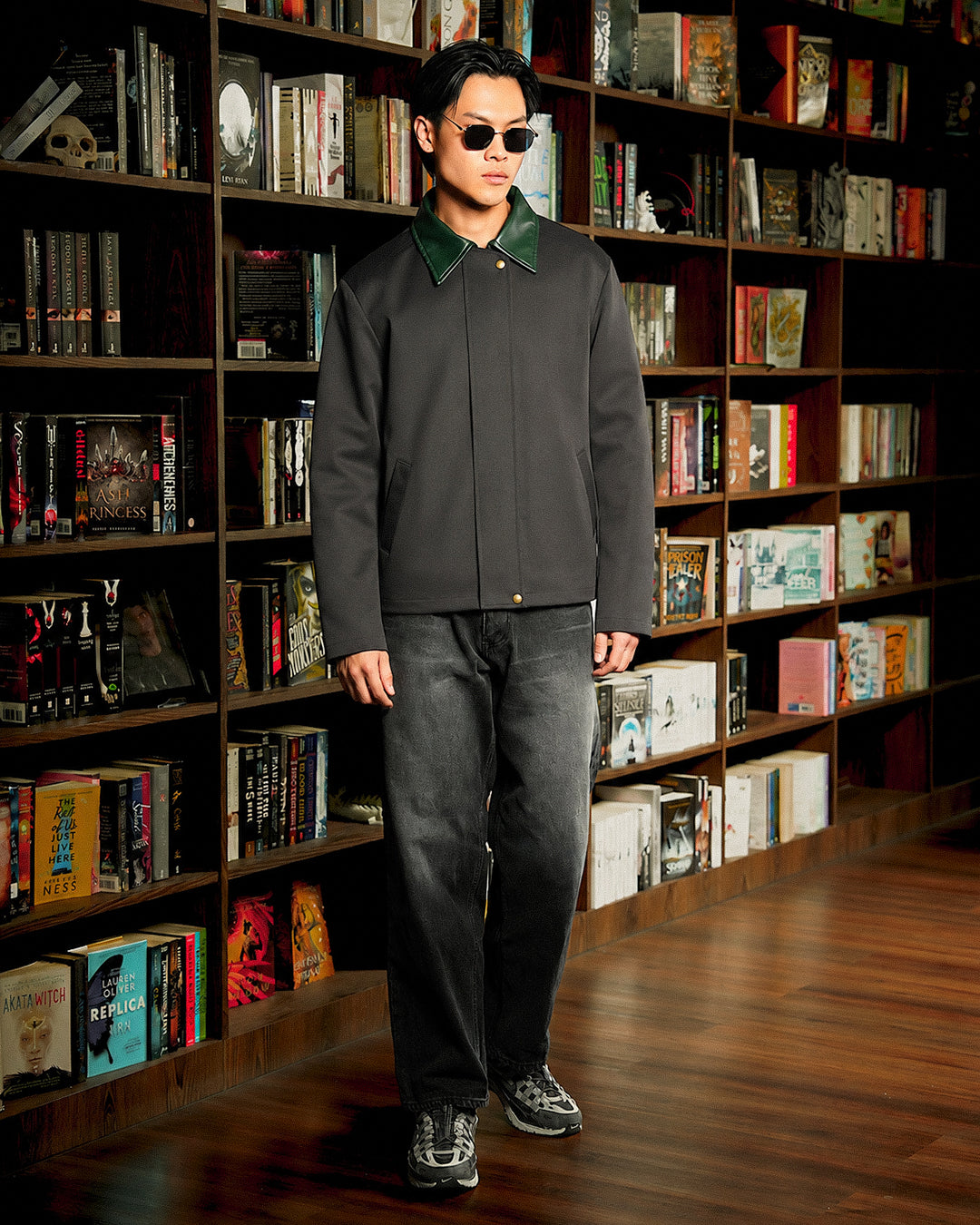 Work Jacket Accent Collar - Dark Gray