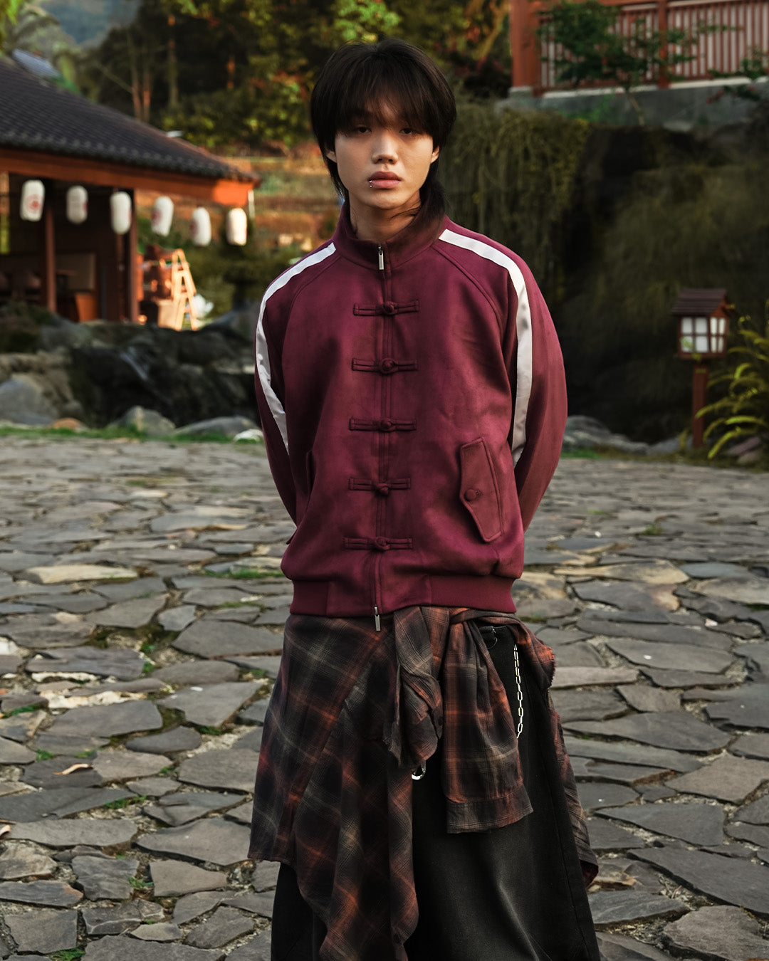 Chongsam Suede Jacket Limited - Red Wine
