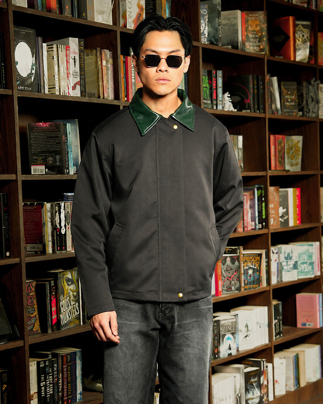 Work Jacket Accent Collar - Dark Gray