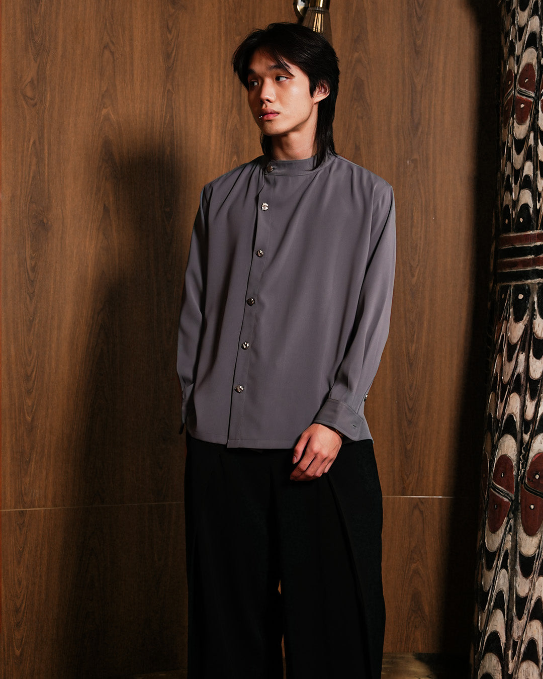 Asymetrical Shirt - Gray