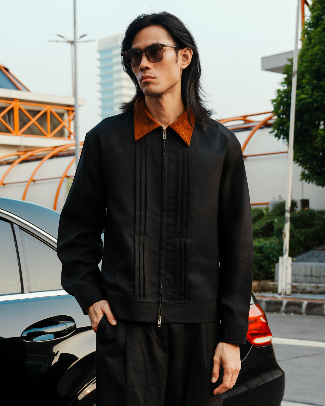 Milano Pleat Jacket - Black