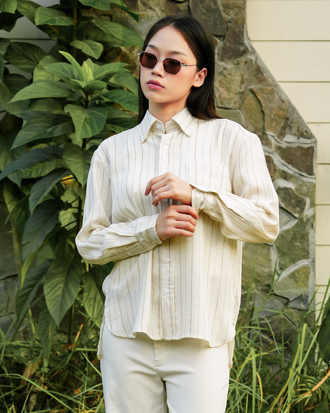 Abstract Stripe Shirt - Offwhite