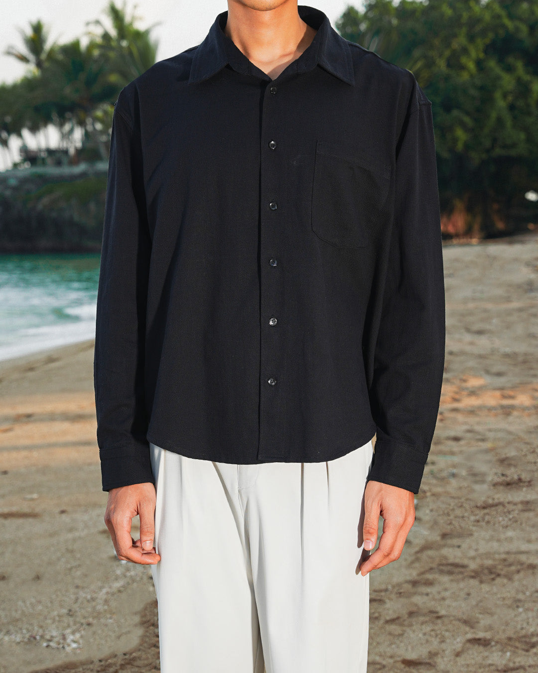 Linen Shirt - Black