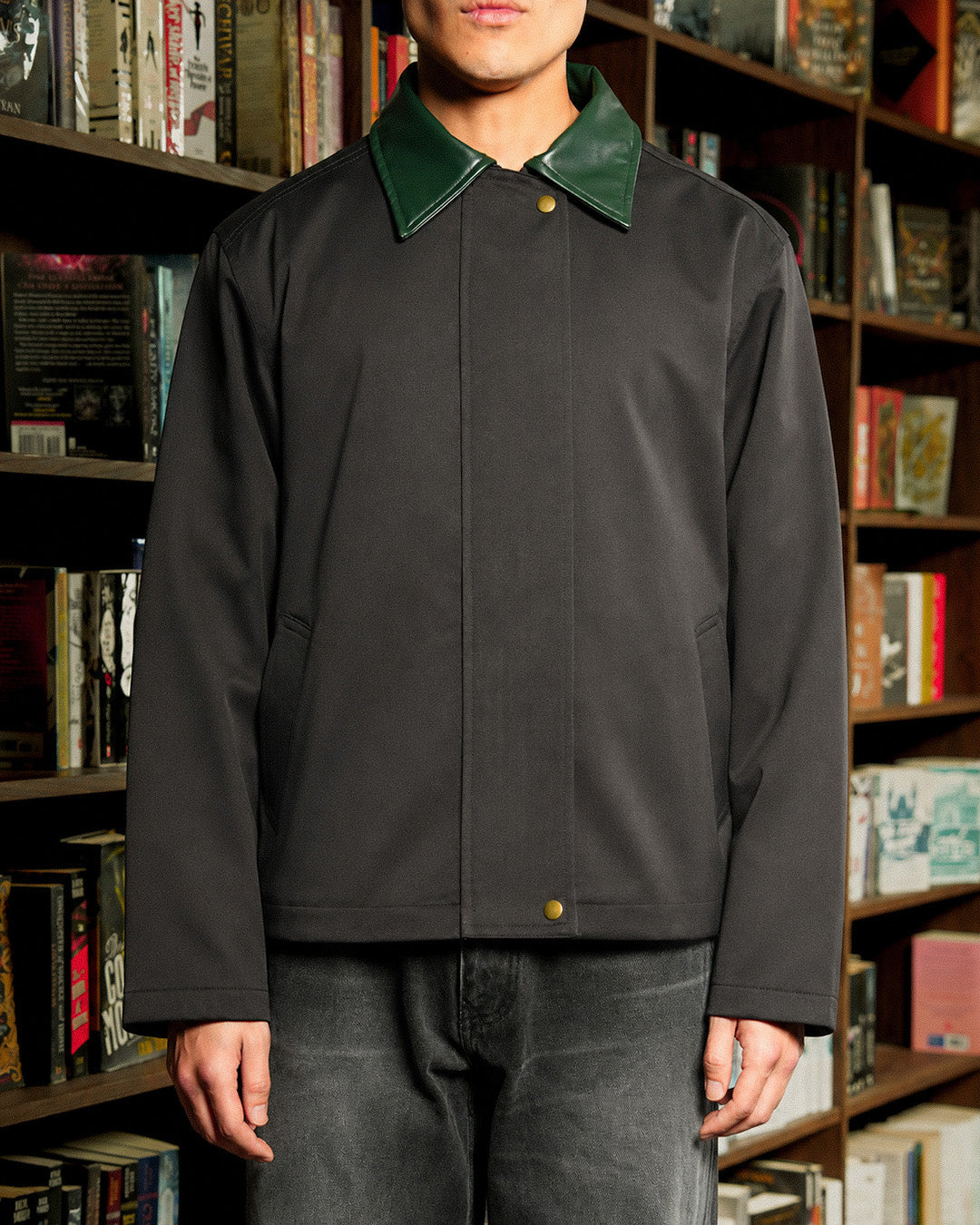 Work Jacket Accent Collar - Dark Gray