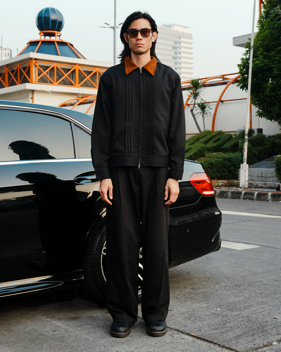 Milano Pleat Jacket - Black