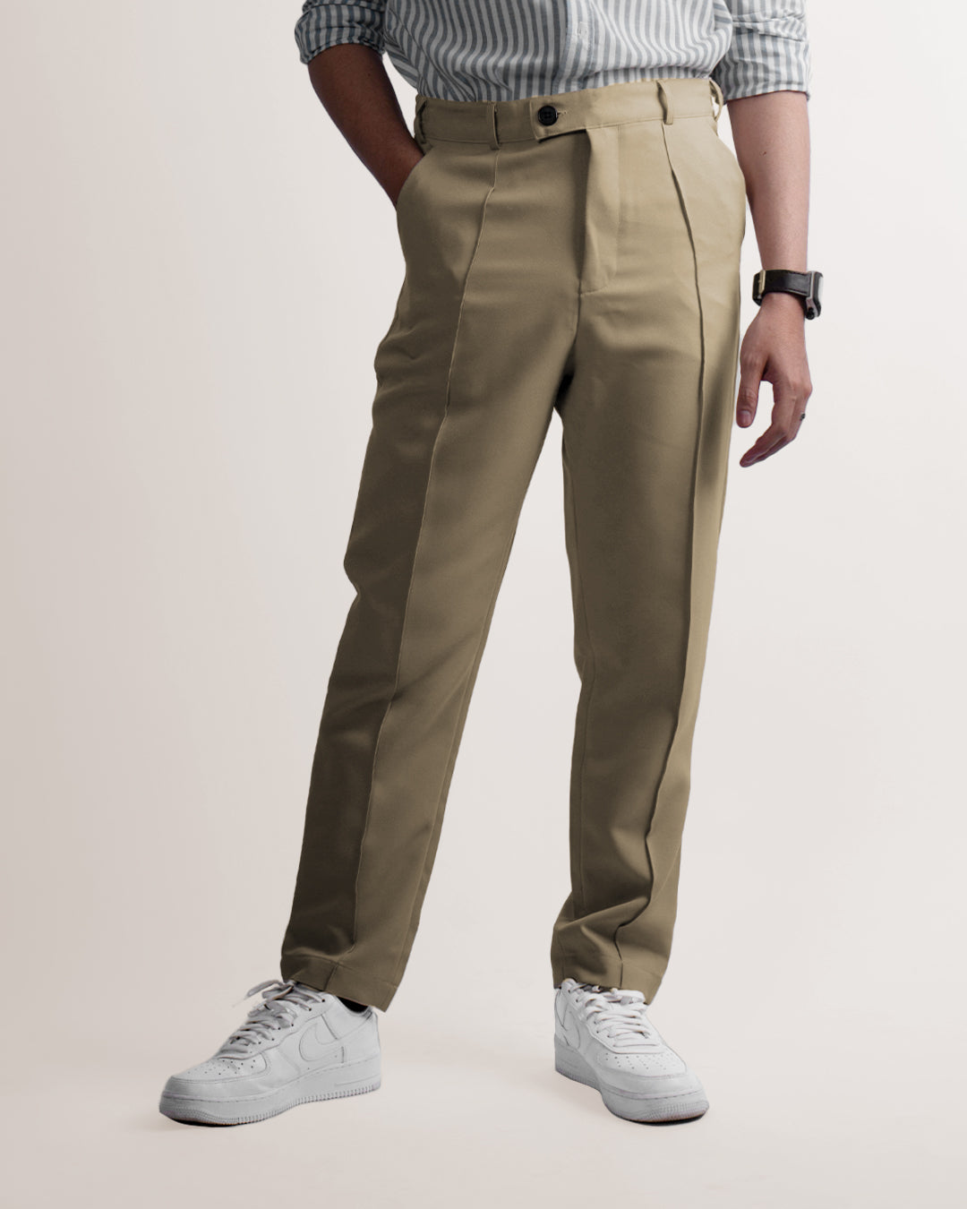 Trouser Stripe Pants - Khaki