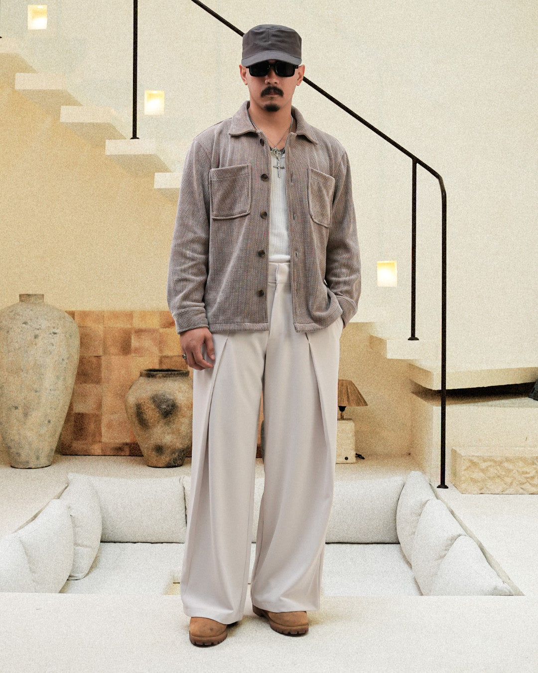 Overshirt Corduroy Seaweed - Light Brown