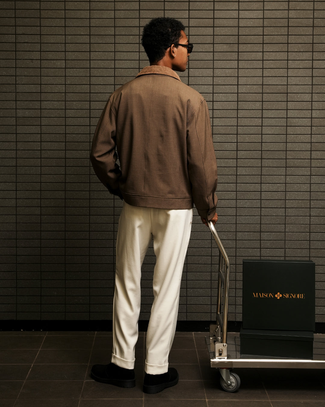 Monaco Clasp Jacket - Brown