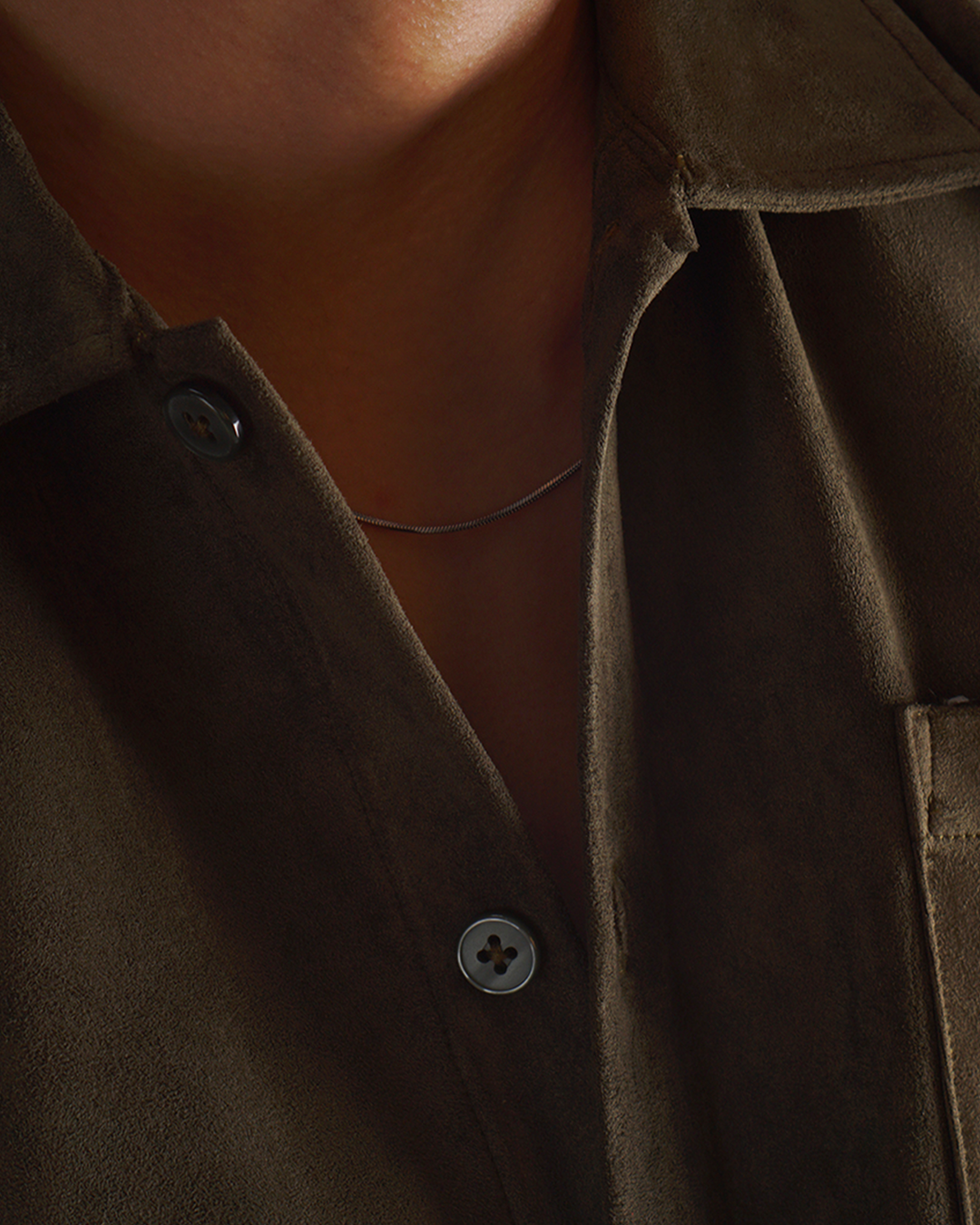 Suede Work Shirt - Dark Green