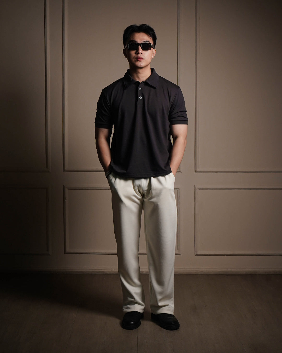 Polo Modern Fit Minimal Breeze Wear - Charcoal