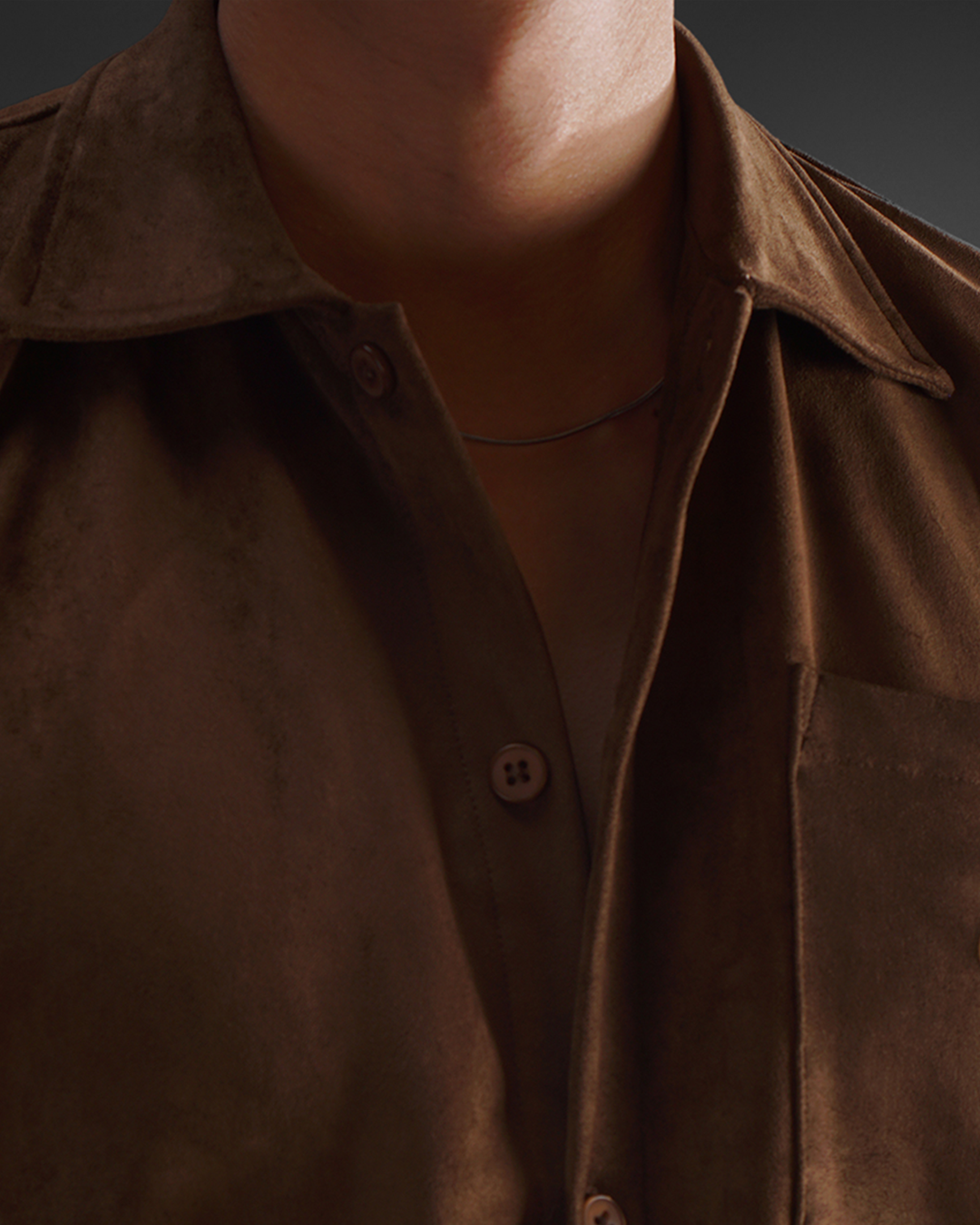 Suede Work Shirt - Coffee