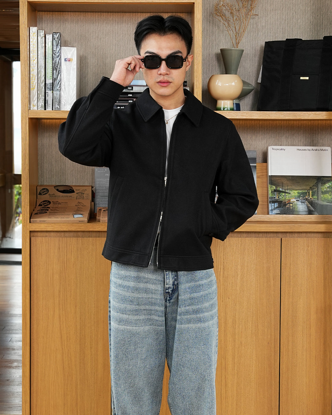Wool Fiber Jacket SGNR - Black