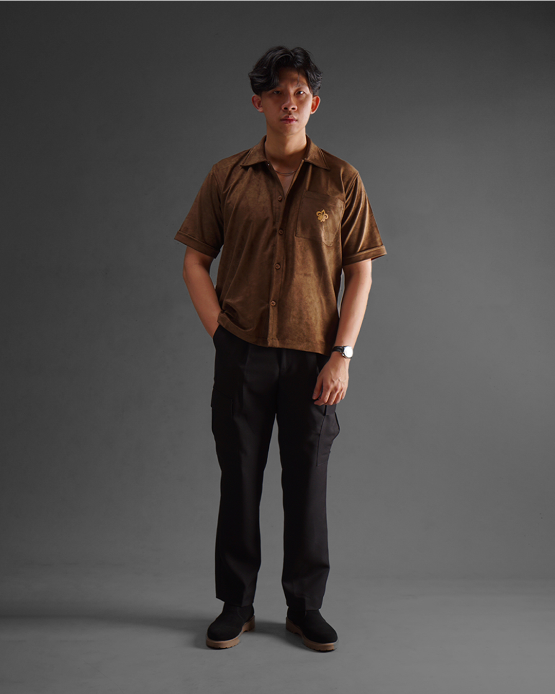 Suede Work Shirt - Coffee