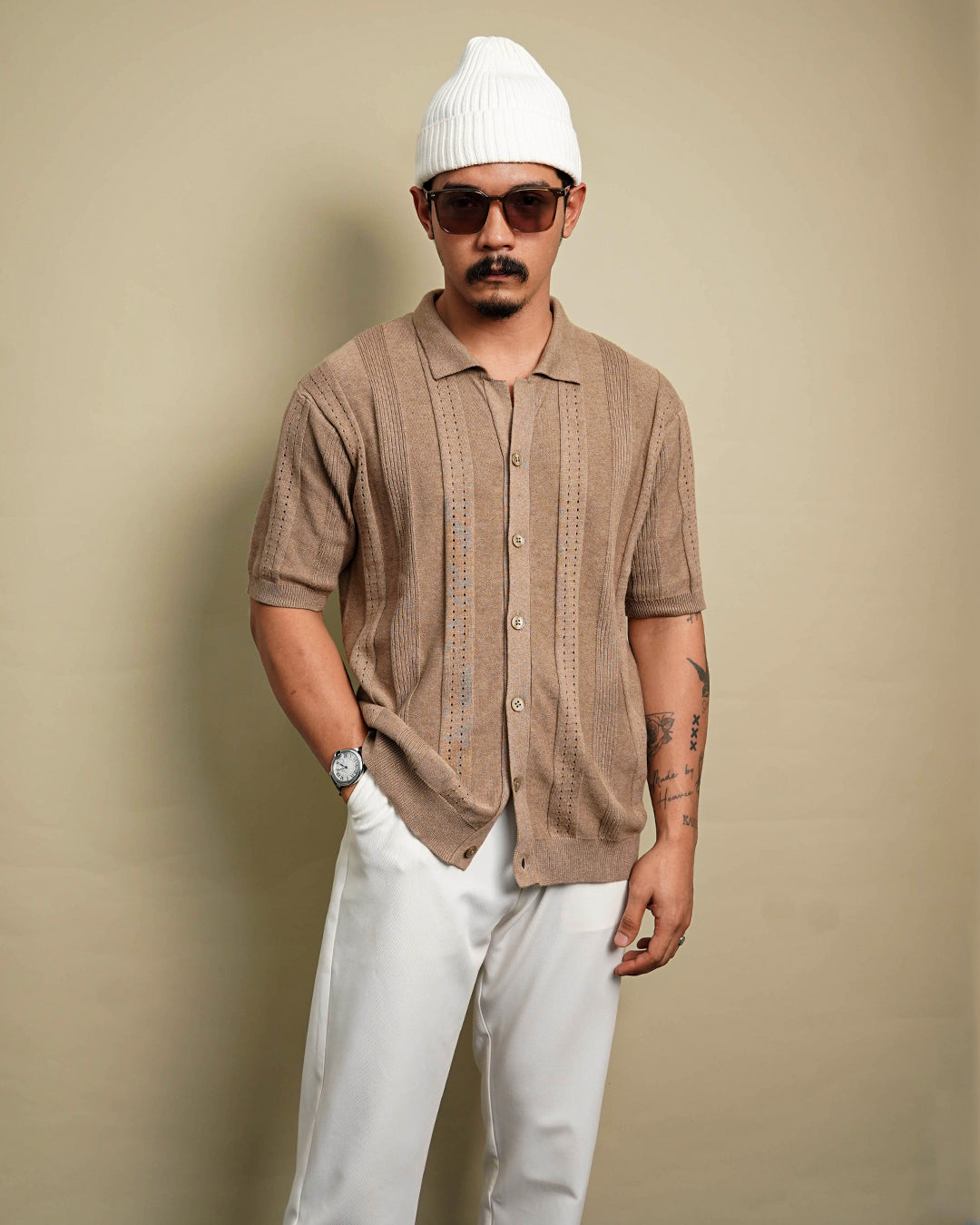 Lexington Knitwear Short Shirt Sleeve - Brown