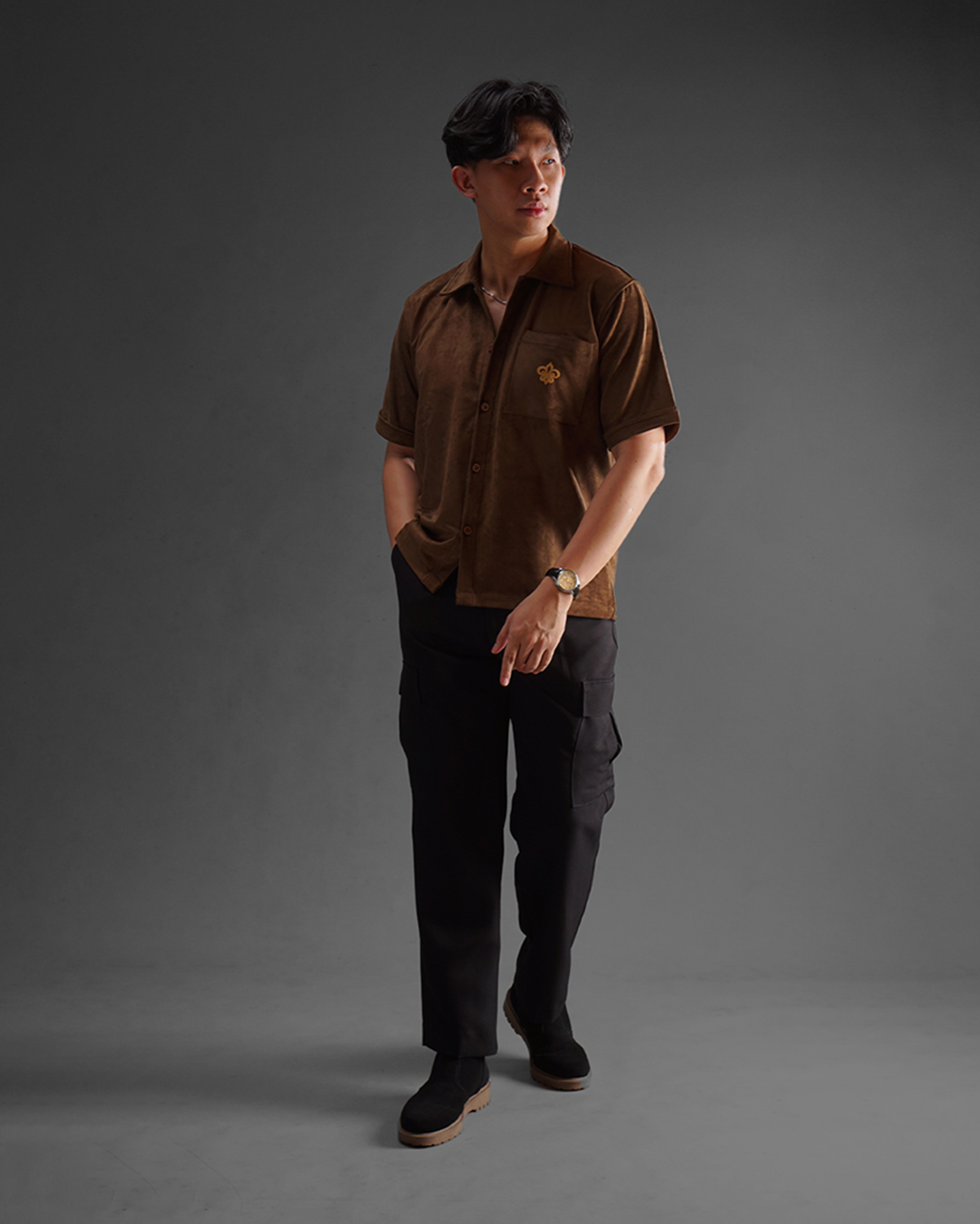 Suede Work Shirt - Coffee