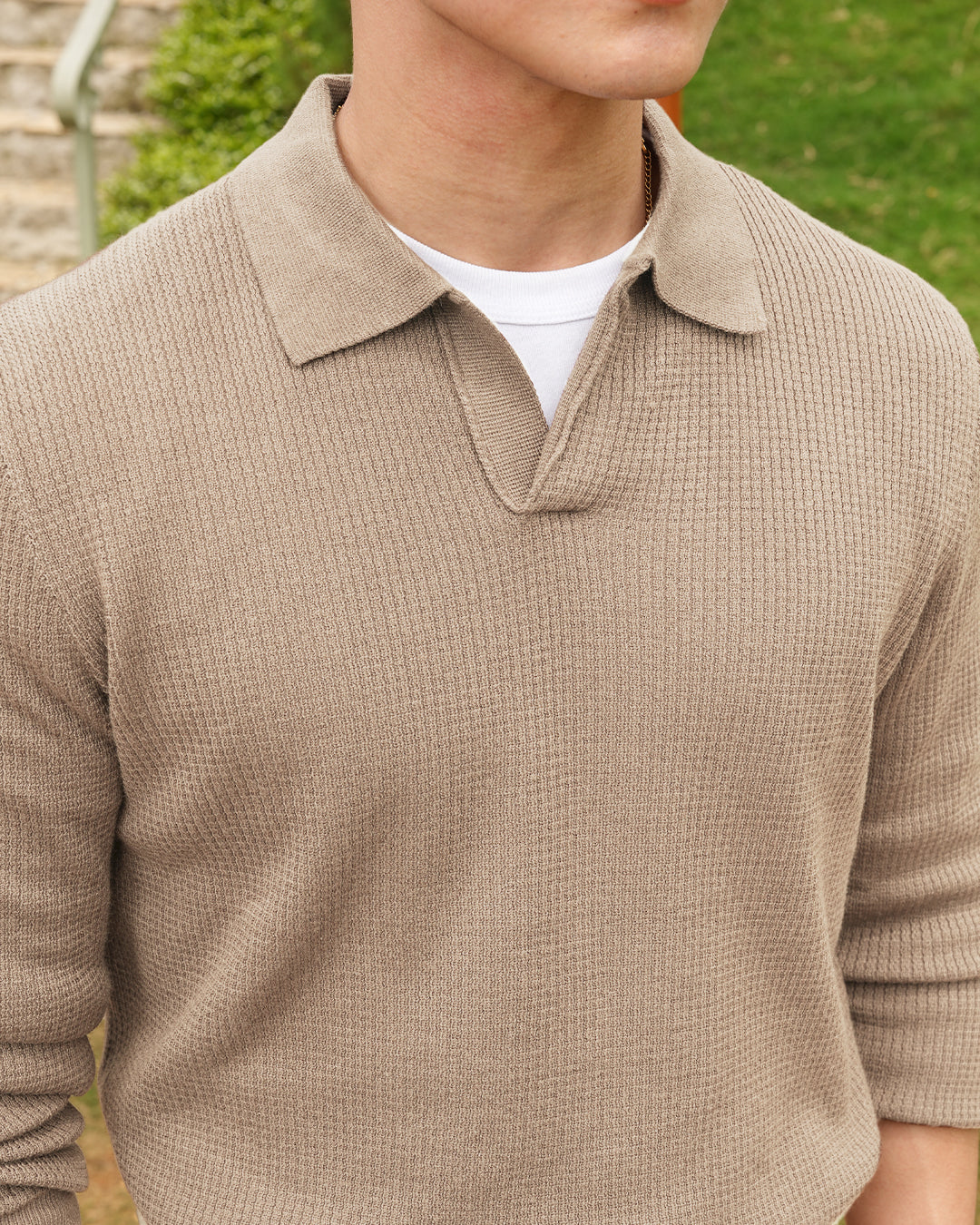 Essentials Polo Knitwear - Beige