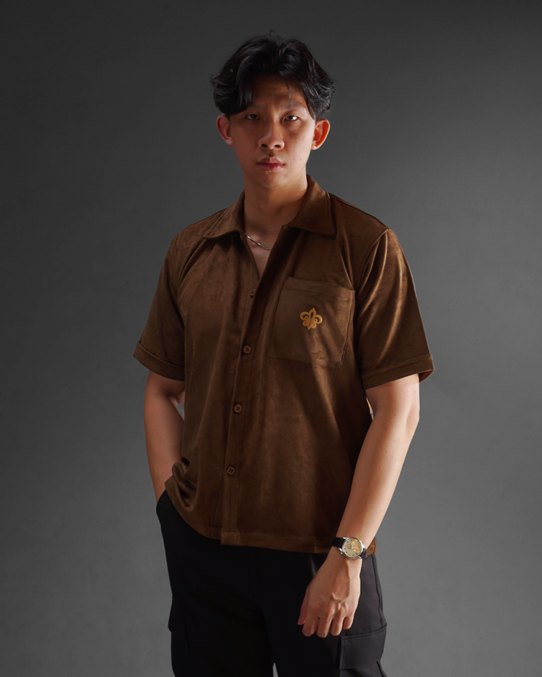 Suede Work Shirt - Coffee